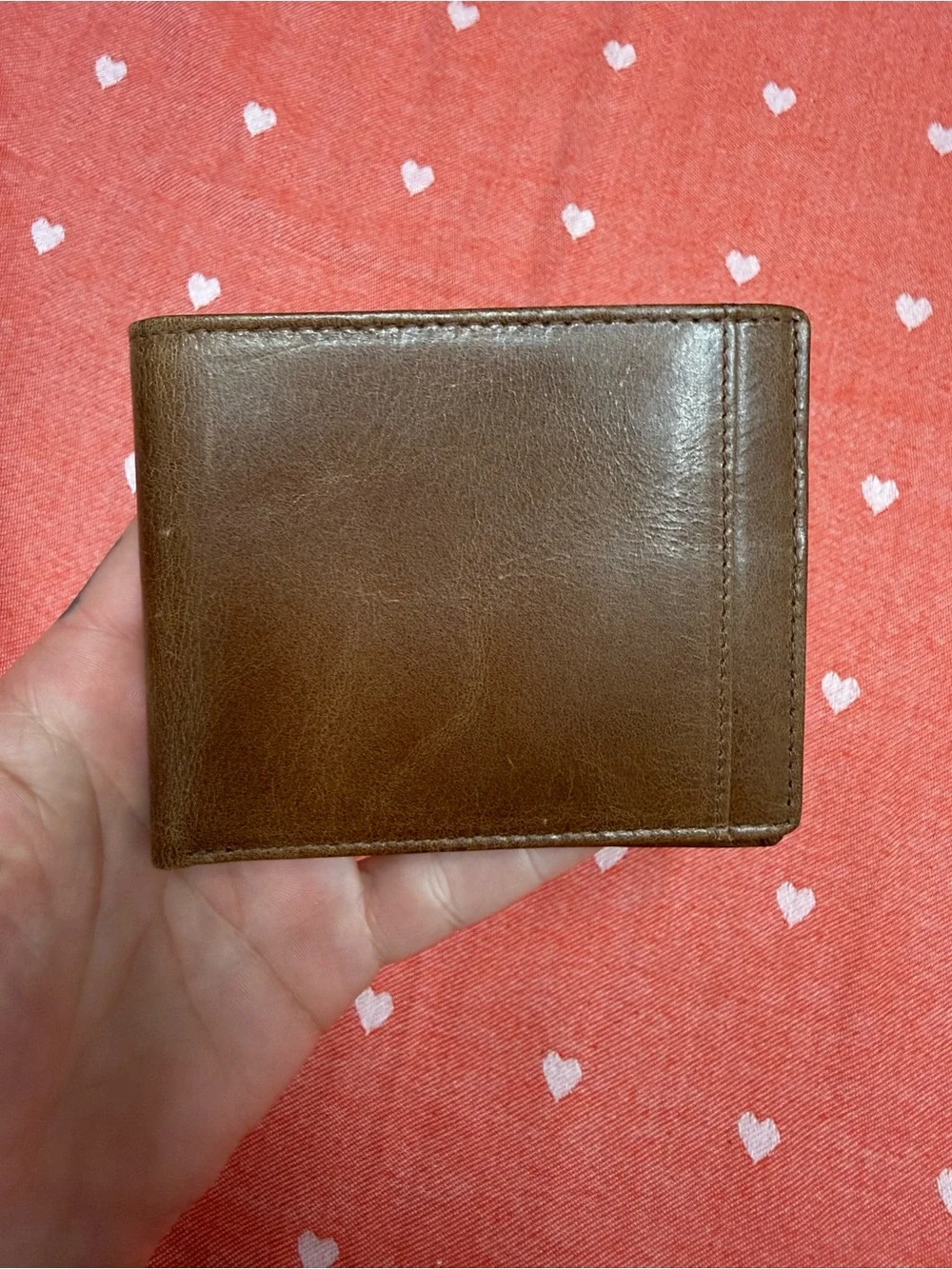 Men's Leather Card Holder Wallet in Dark Brown